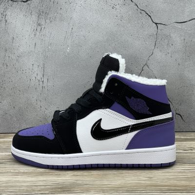 Nike Air Jordan 1 Hight Purple / White С МЕХОМ