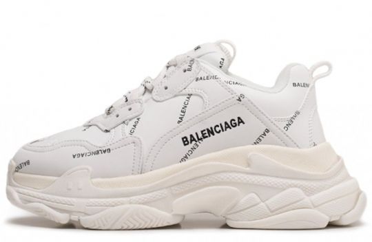 Balenciaga Triple S Allover Logo White