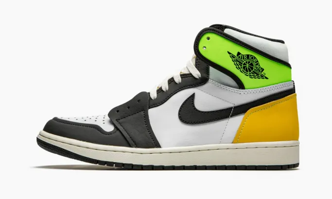 Nike Jordan 1 Retro High White Black Volt University Gold