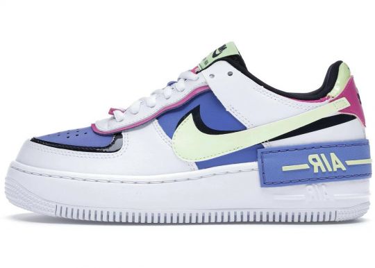 Nike Air Force 1 Low Shadow White Sapphire Barely Volt