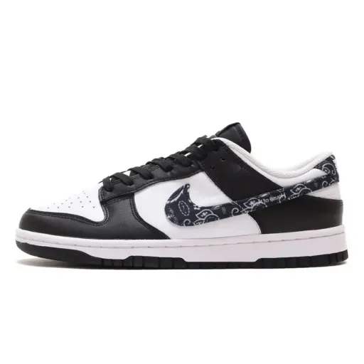 Nike Dunk Low Black White Paisley