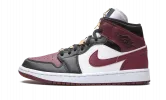 Nike Air Jordan 1 Mid Maroon Black