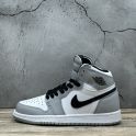 Nike Air Jordan 1 Hight Grey / Black С МЕХОМ