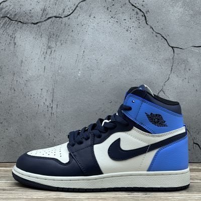 Nike Air Jordan 1 Hight Blue / Black С МЕХОМ