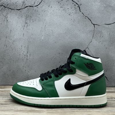 Nike Air Jordan 1 Hight White / Green С МЕХОМ