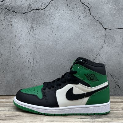 Nike Air Jordan 1 Hight Green / Black С МЕХОМ