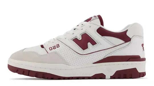 New Balance 550 White Burgundy