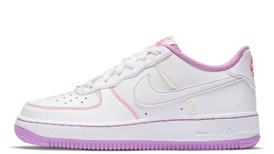 Nike Air Force 1 GS White Fuchsia Glow