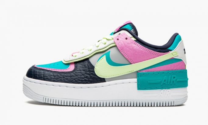 Nike Air Force 1 Low Shadow Barely Volt Oracle Aqua